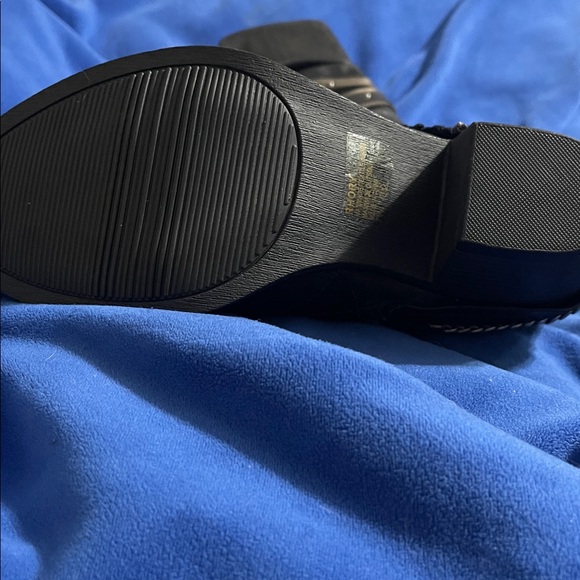 Black Ankle Boots with Strap Detail - Picture 4 of 4